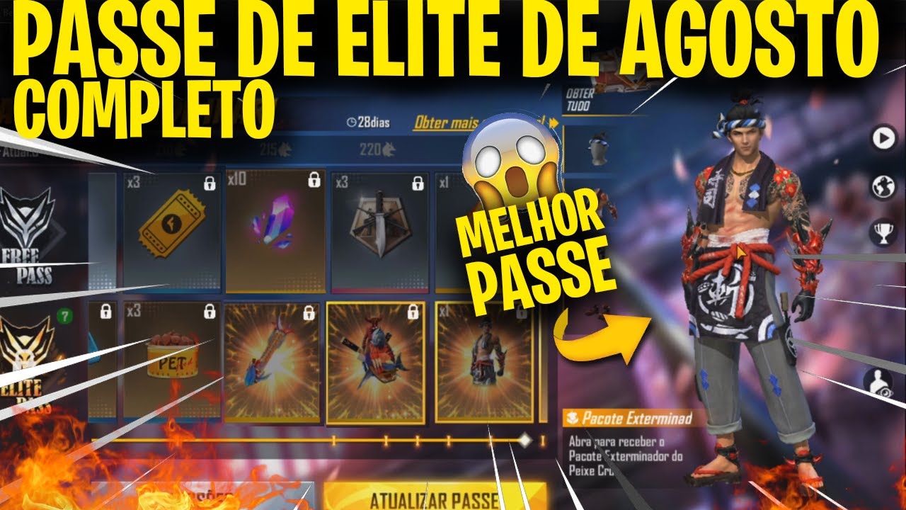 Vazou😱prÓximo Passe De Elite Do Free Fire De Agosto De 2020 Completo 🔥