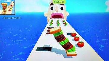 Sandwich Runner All Levels 🏃‍♂️🚗🛵🚲🚦 Gameplay 🚧🚦Walkthrough Android, iOS  (🎮Ep - 57 ) Level : 56 - 64