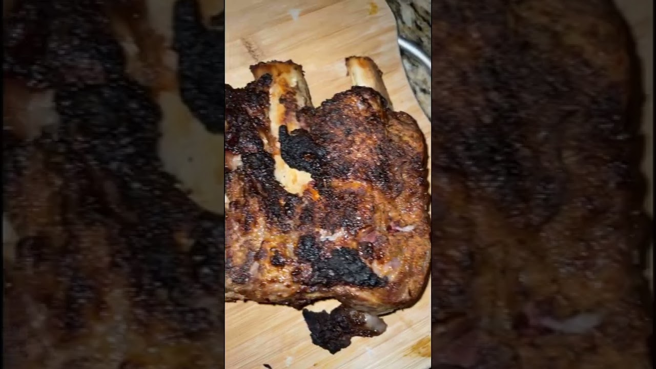 Beef ribs in air fryer… ✅ (wish it was more meat though) 