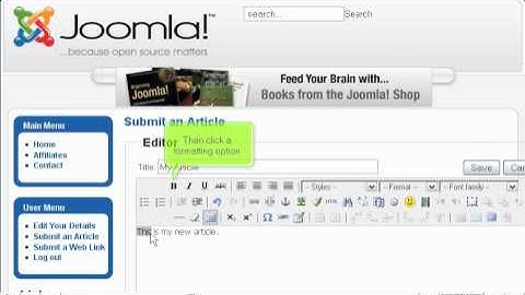 How to create a new article in Joomla - Joomla Tutorials