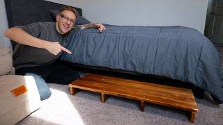 Struggling With High Beds? Try This Long Wooden Step Stool