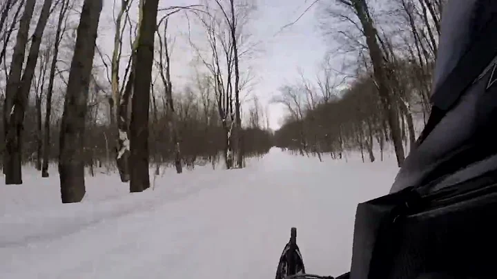 Arctic Cat TZ1 snowmobile ride on Ile d'Orleans, Quebec.