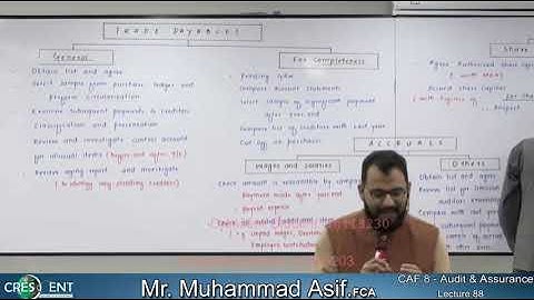 CAF-8-Audit Assurance lecture 88  by Sir Asif CA