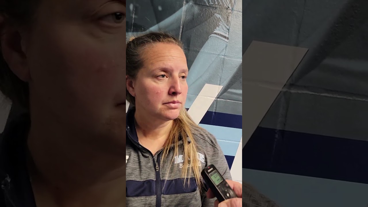 Maine head coach Amy Vachon postgame after a win over UMass