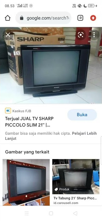 tv sharp slim 21 piccolo unboxing jual unboxing