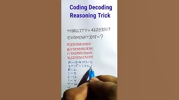Coding-Decoding Reasoning Trick| Reasoning Classes| Reasoning SSC CGL Questions|
