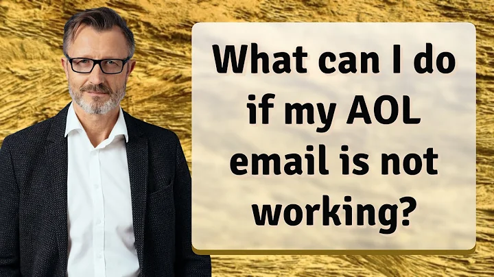 What can I do if my AOL email is not working?