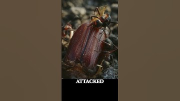 Ants Attacking Chafer Beetle Ultra Macro | Forest Sound ASMR Bugs #macrophotography