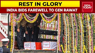 India Bids Farewell To CDS General Bipn Rawat; Last Rites With Full Military Honours | Rest In Glory