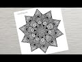 How to draw geometric mandala art for beginners stepbystep tutorial  geometric design vanithaarts