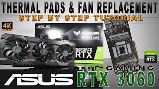 ASUS RTX 3060 Ti TUF Gaming OC | Thermal Pads & Fan Replacements | DISASSEMBLY/TEARDOWN Tutorial