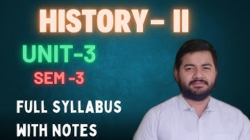 History 2 II Unit 3 II Sem 3 II Full Syllabus with Notes II Adv Varun Dixit #history #worldwar