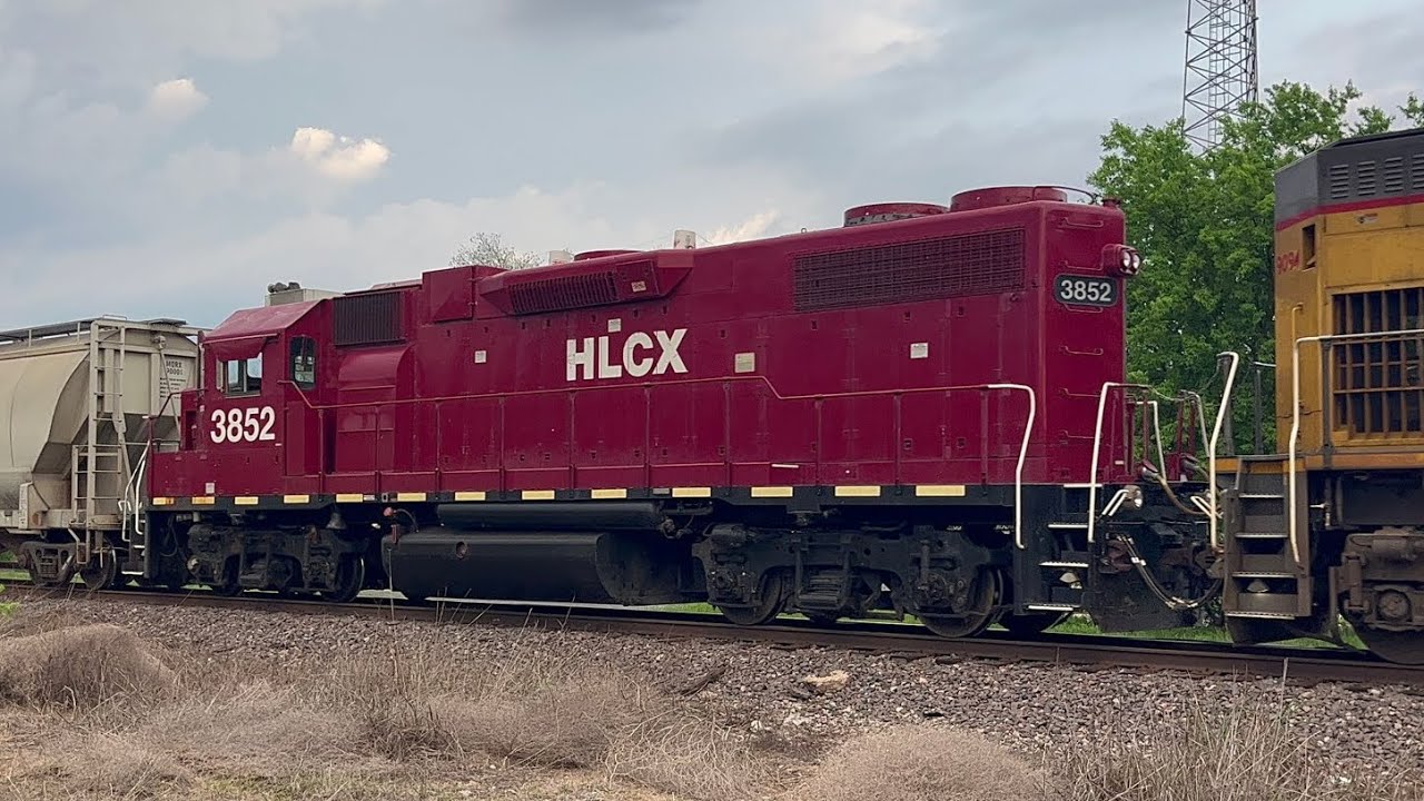 Union Pacific 8122 Leads Train MFWSA With, HLCX 3853 trailing on a ...