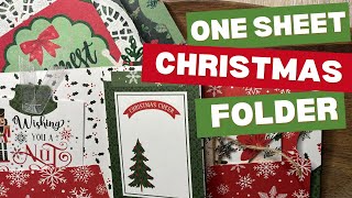Make a Christmas One Sheet Paper Album Folder