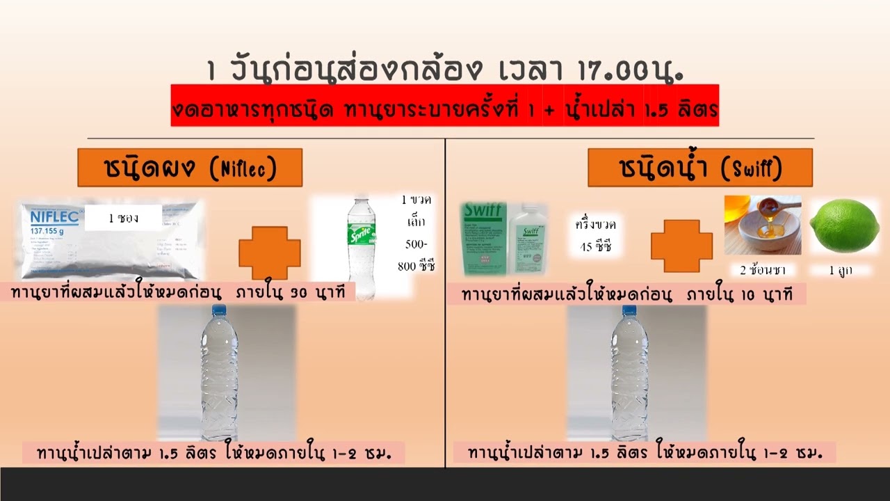 การเตรียมตัวก่อนส่องกล้องลำไส้ใหญ่ โรงพยาบาลพระนั่งเกล้า