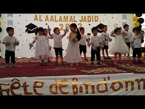 نشيد أقمار نحن الاطفال الحفل الختامي مؤسسة العالم الجديد مدرسة التعليم المغرب التعليمية