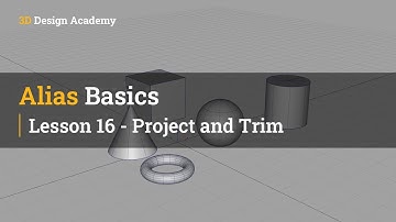 Autodesk Alias Basic Tutorials 16 - Project and Trim