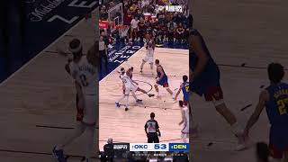 No-look dime to 5 from 2 👀 #okcthunder #nba