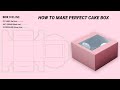 How to make cake box dieline with bleed area  cut lines  3d mockup design in adobe illustrator