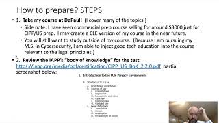Preparing for CIPP US (2019)