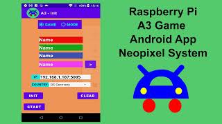 An Android App for Raspberry Pi to control a Neopixel System