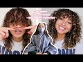 NEW WASH AND GO ROUTINE FOR 3A CURLY BANGS // LIFE UPDATE & HAIRCUT FOOTAGE