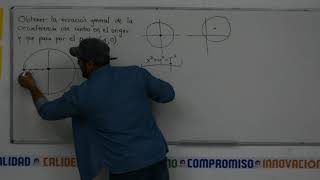 Ecuación general de la circunferencia con centro en el origen