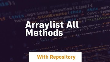 arraylist all methods