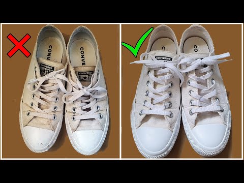 Video: Come pulire le scarpe Converse usando una gomma magica: 12 passaggi