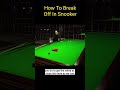 How To Break Off In Snooker By Ronnie O&#39;Sullivan #shorts #viral #snooker