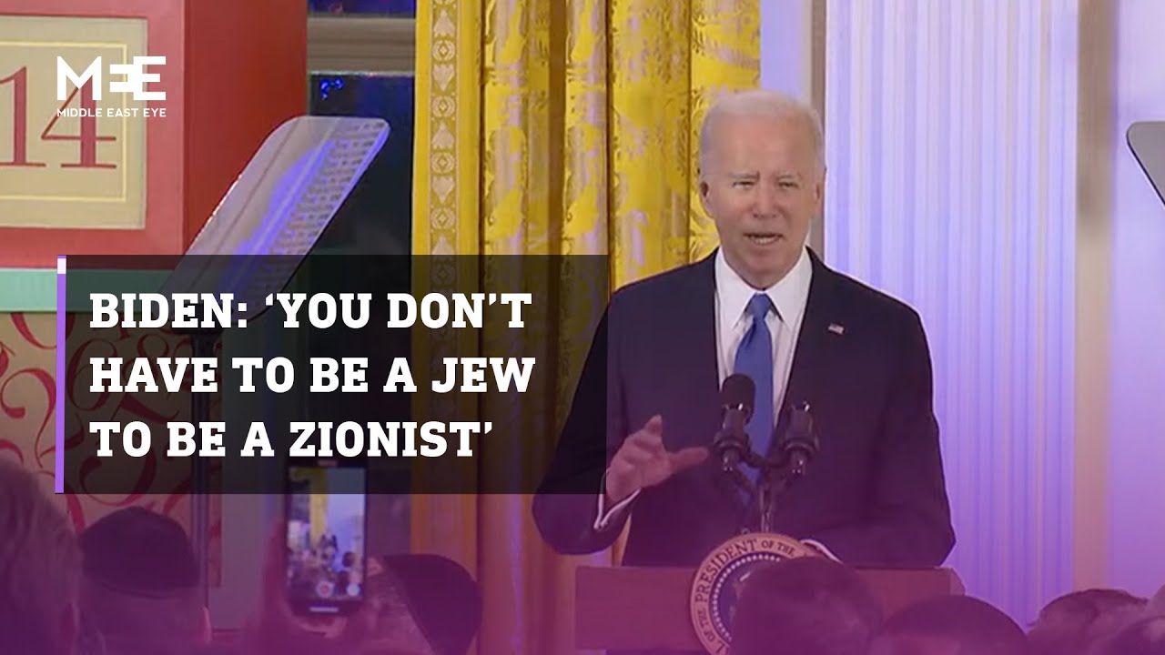 US President Joe Biden repeats that he’s a Zionist during White House Hanukkah event