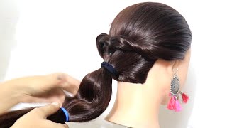 Cute easy low bun hairstyle for wedding guest || hair style girl || bun hairstyle || low bun