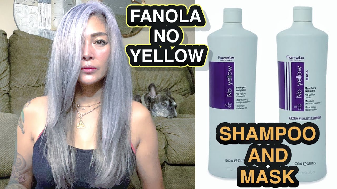 FANOLA NO YELLOW SHAMPOO & FANOLA NO YELLOW MASK on NATURAL GRAY