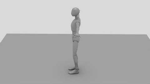 Human dummy male 3d model - Blender 2.46