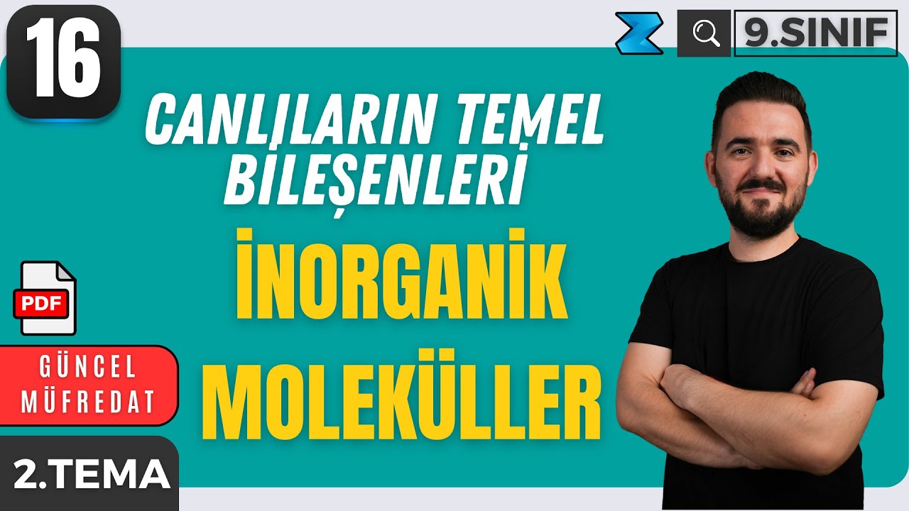 9. Sınıf Biyoloji Yeni Müfredat | İnorganik Bileşikler | Maarif Modeli | 16. Ders