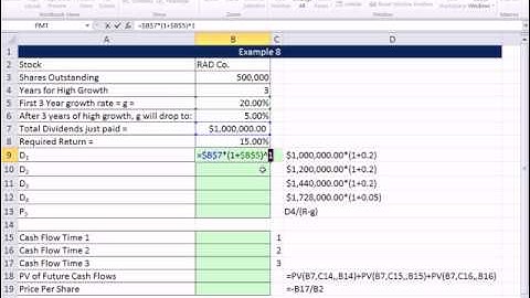 ACCTG 455: Excel Finance Class 67: Irregular Dividend PMTs and Constant Growth: Stock Valuation.