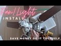 Install Ceiling Fan W/ Light ; Progress Lighting