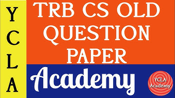 TRB  Old Question paper for Computer Science Download | YCLA Academy