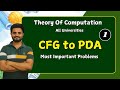 CFG to PDA  problems | theory of computation | All Universities