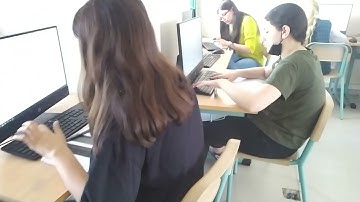 مقتطفات من اختبار طلبة الصف السادس الأساسي في مادة البرمجة بإشراف المعلمة ليلى كنعان.