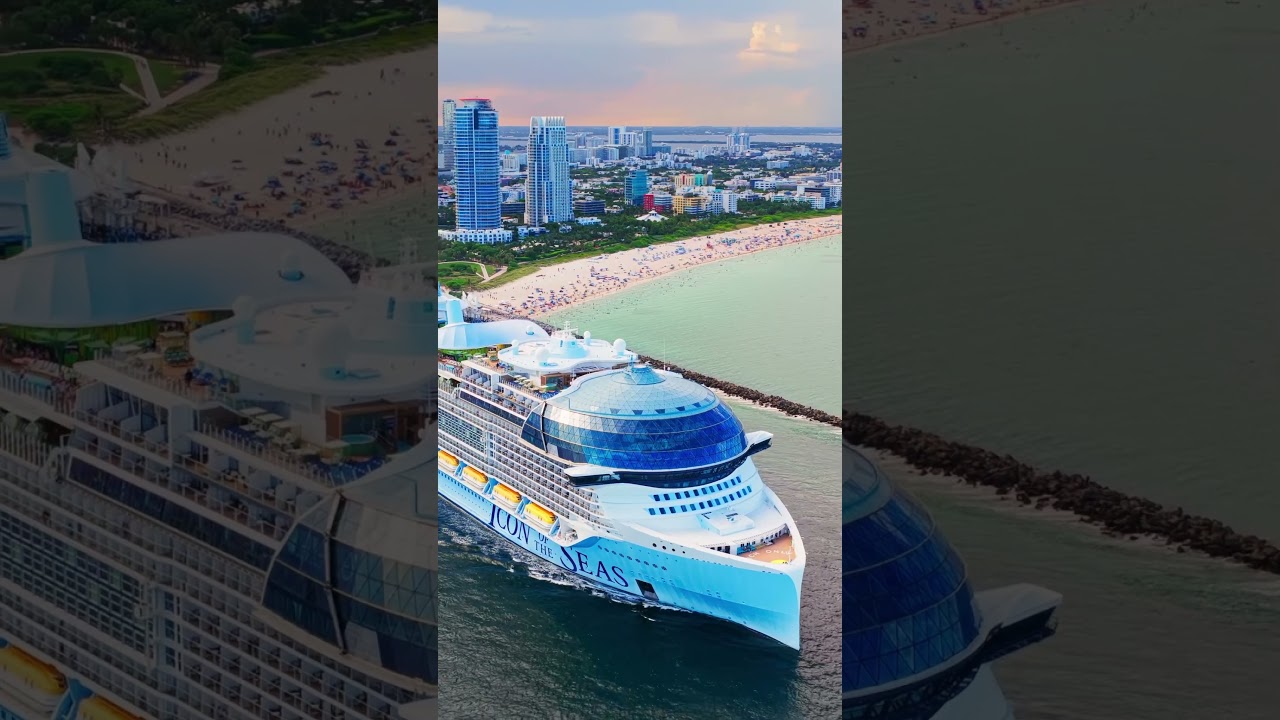 Wow🔥 Icon of the Seas setting sail from Miami in style 😍🛳️