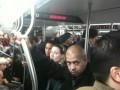 Chanting U-S-A on the subway