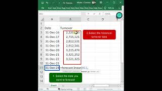 Use Excel to Forecast. screenshot 2