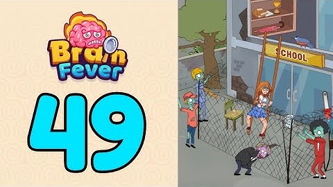 Brain Fever Puzzle Game Level 49 Help Her Climb to The 2nd Floor to Escape from The Zombies