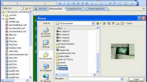 FrontPage Tutorial Inserting Images Microsoft Training Lesson 13.2