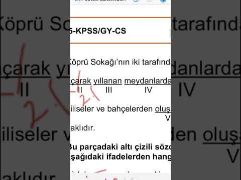 Çıkmış KPSS sorusu