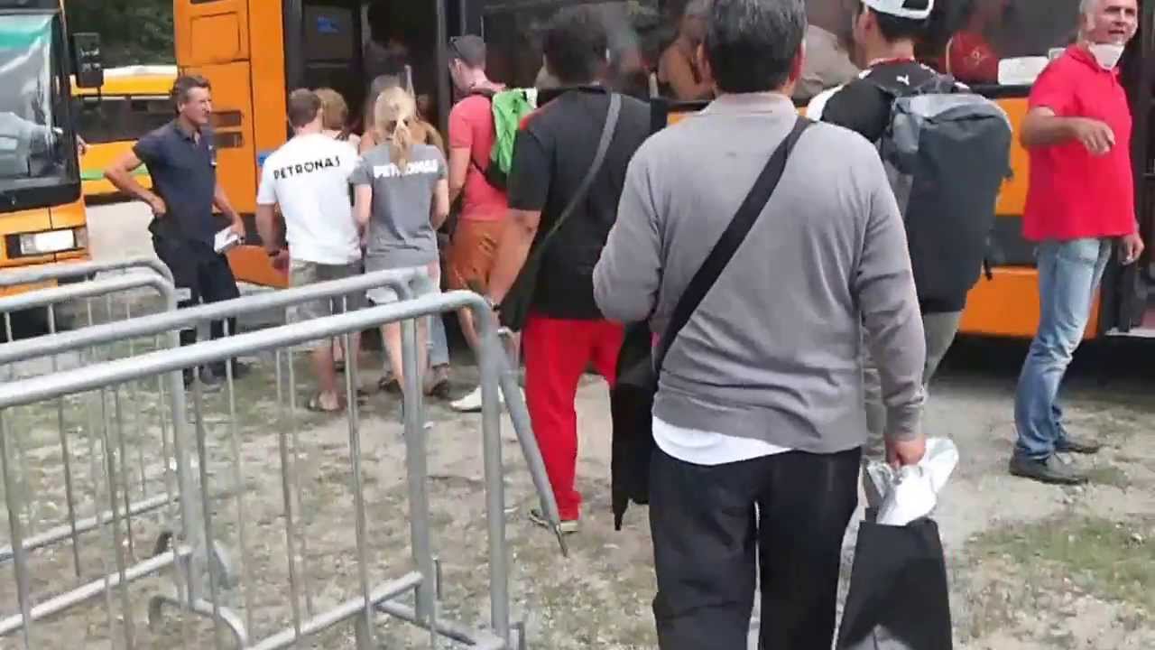 2013 Grand Premio di Monza huge crowd for Black Line busses back to