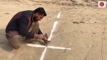 Footing & Columns Marking Without Total Station  | Manual Layout |