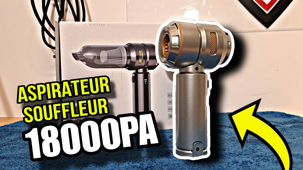 Mini Aspirateur/souffleur 4-en-1 Venteo Clean All Vac - Rechargeable USB-C, Portable, Avec 4 Embouts - Idéal Voiture, Bureau, Petits Espaces - 10