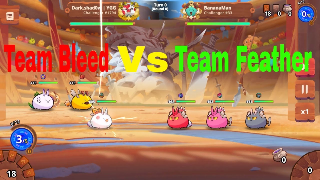 Axie Infinity Origins Team Bleed Vs High Level Team Feather Season 8 ...